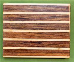 Board #986 Sandwich / Bagel Cutting Board - Zebrawood & Maple 9" x 7 1/4" x 1 1/2" - $27.99